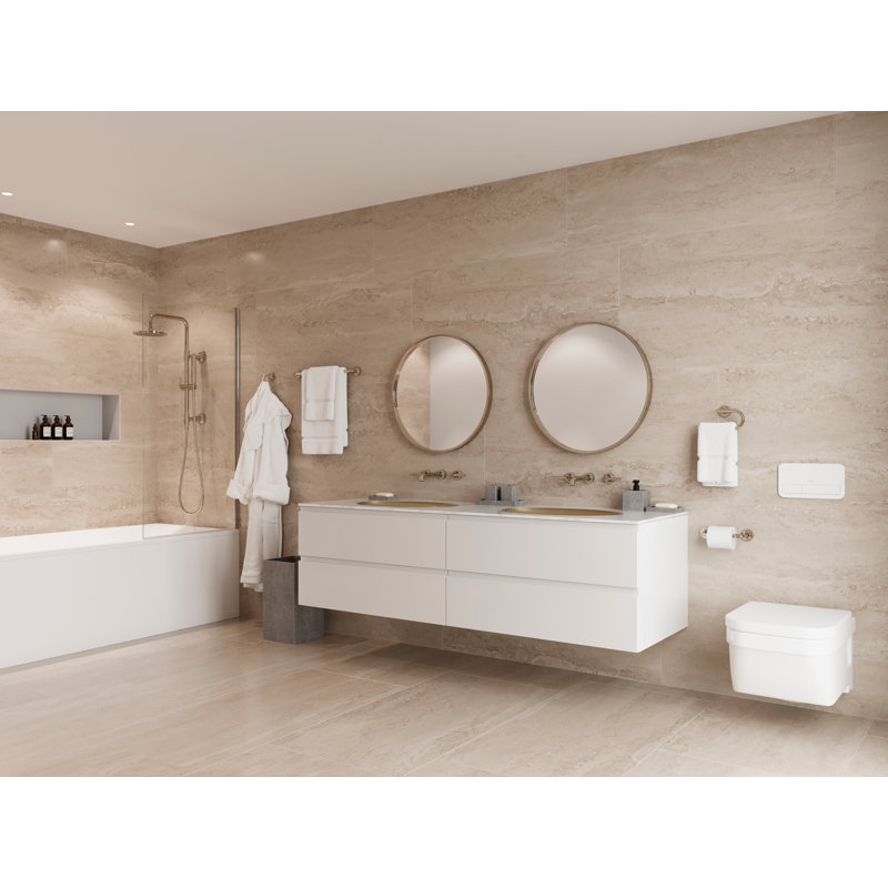 Tenet Wall Mounted Bathroom Faucet, Polished Nickel
