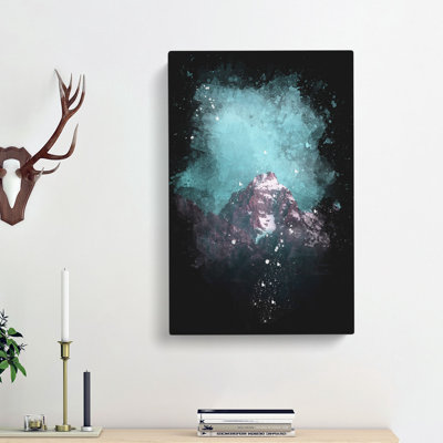 Mountain Peak In Wyoming - Wrapped Canvas Print