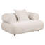 Ensemble canapé et fauteuil d'appoint Eskola 2 pièces en chenille ivoire