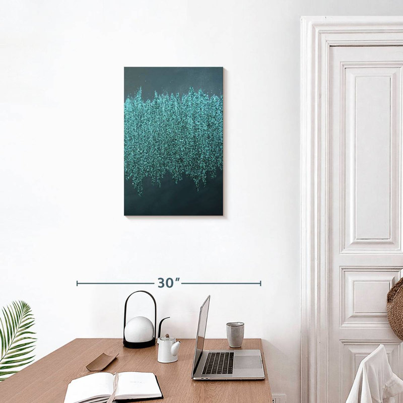 Avery Turquoise Shimmer, 24" H x 16" W