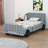 Skylon Twin Size Car-Shaped Platform Bed with Wheels-914298030