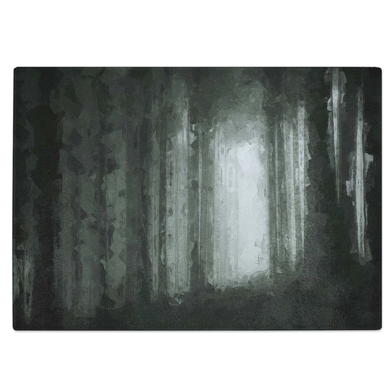 Tempered Glass Twilight Forest in Abstract Chopping Board, 39 cm W x 28.5 cm L