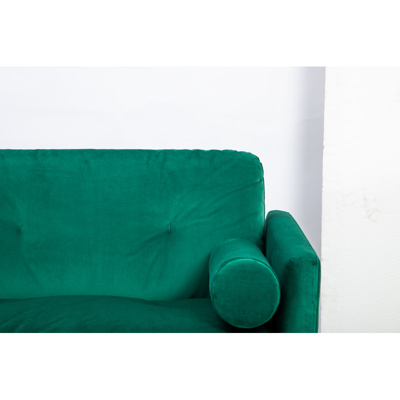 Odysseus 3 Seater Velvet Sleeper, Green