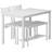 Pickell 4-Person Dining Table Set, 2 Chairs With Backrest,2-Person Bench With Storage Rack-1805395544