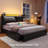 Sharella Upholstered Storage Bed With Charging Station And LED Lights-1555297248