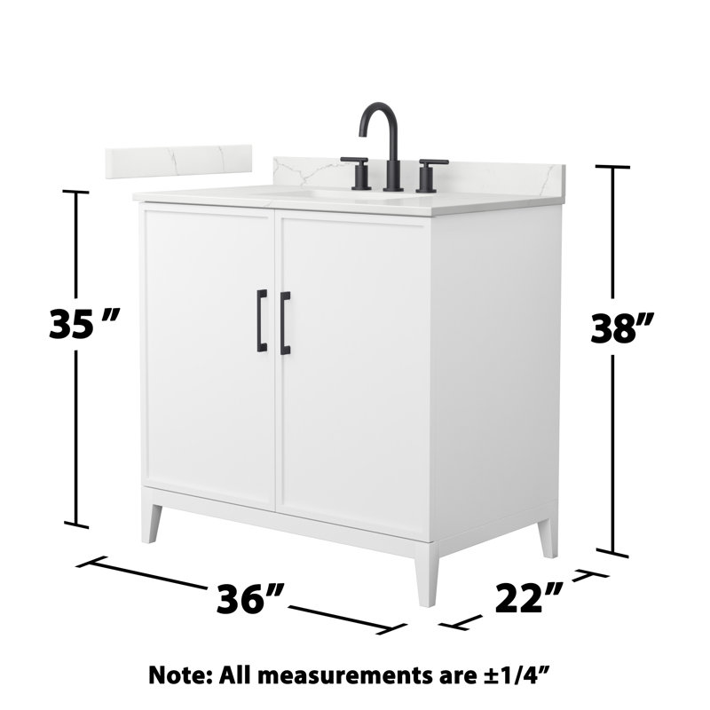Elan 36'' W Vanity, 8" Center, Matte Black