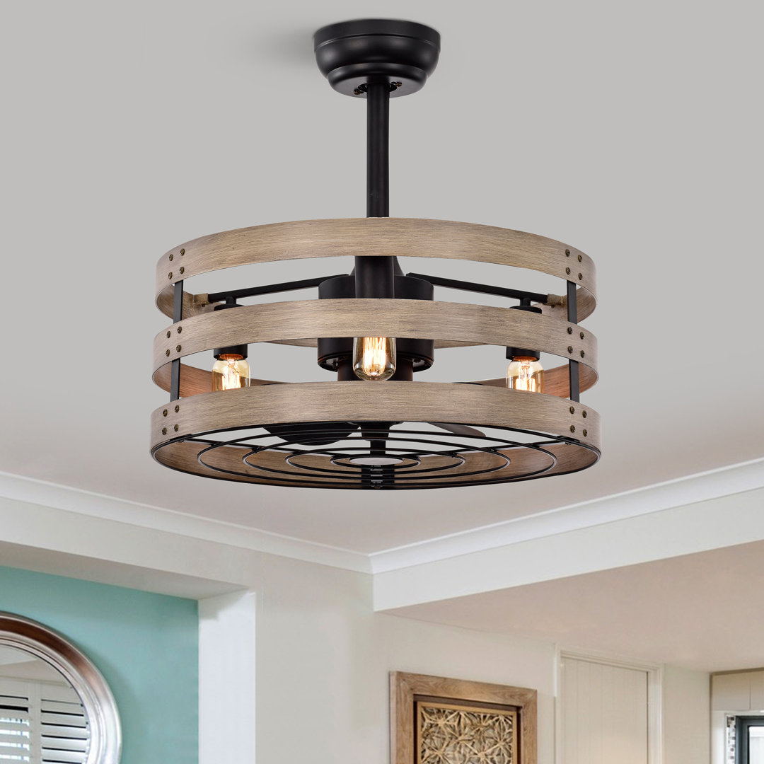 Descartes Ceiling Fan with Light Kit Gracie Oaks