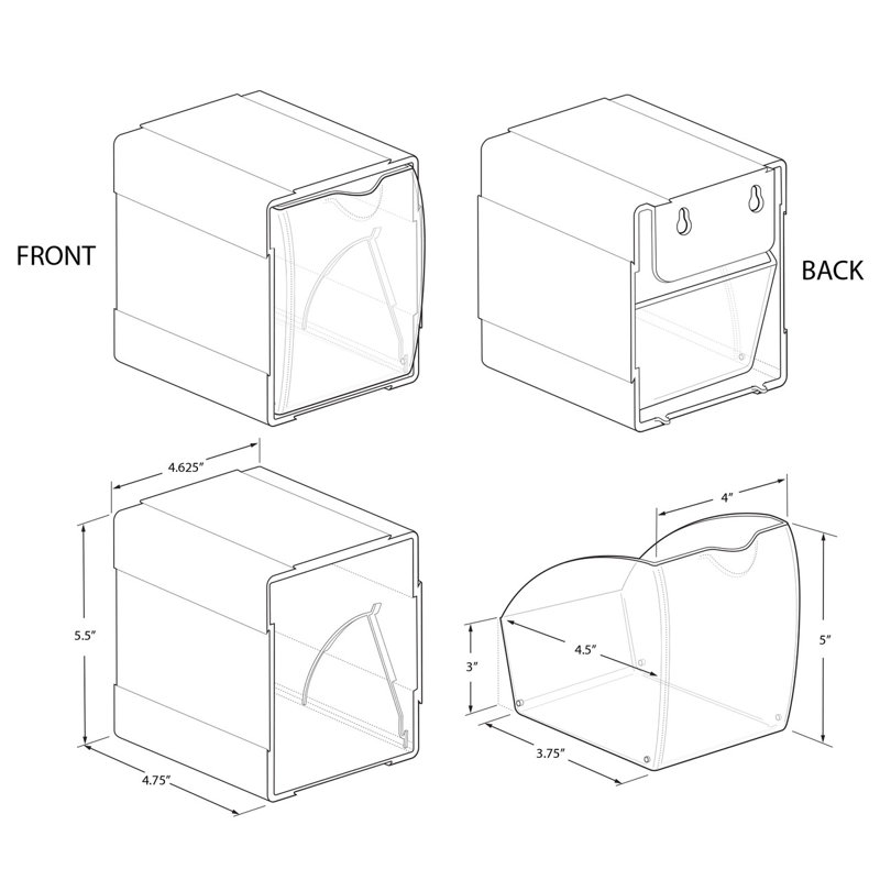 White Stackable Tilt Bin Counter Organizers 8-Pack