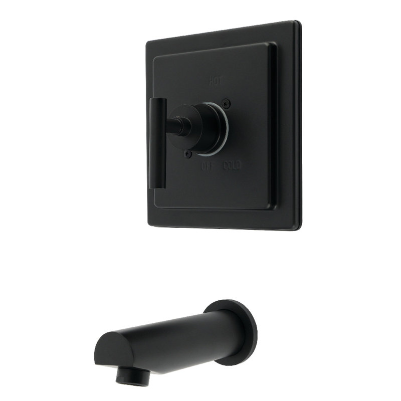 Kingston Brass Manhattan Single-Handle Pressure Balanced Tub Faucet, Matte Black