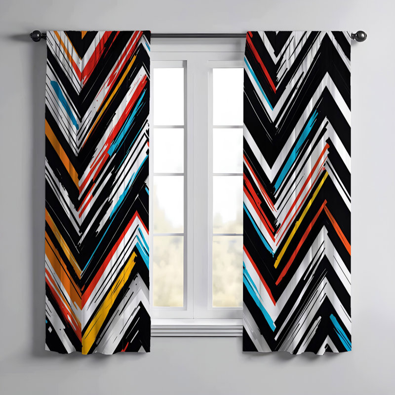 Paire de rideaux semi-transparents Elsabe, L 40 po x L 52 po