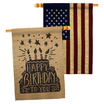 Drapeau de maison en polyester 2 côtés 3 pi 3 po x 2 pi