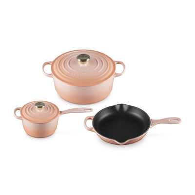 Le Creuset Enameled Cast Iron Signature Cookware Set, 5 Pc., Peche