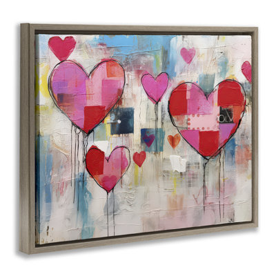 "Urban Hearts", peinture sur toile encadrée par LSR Design Studio
