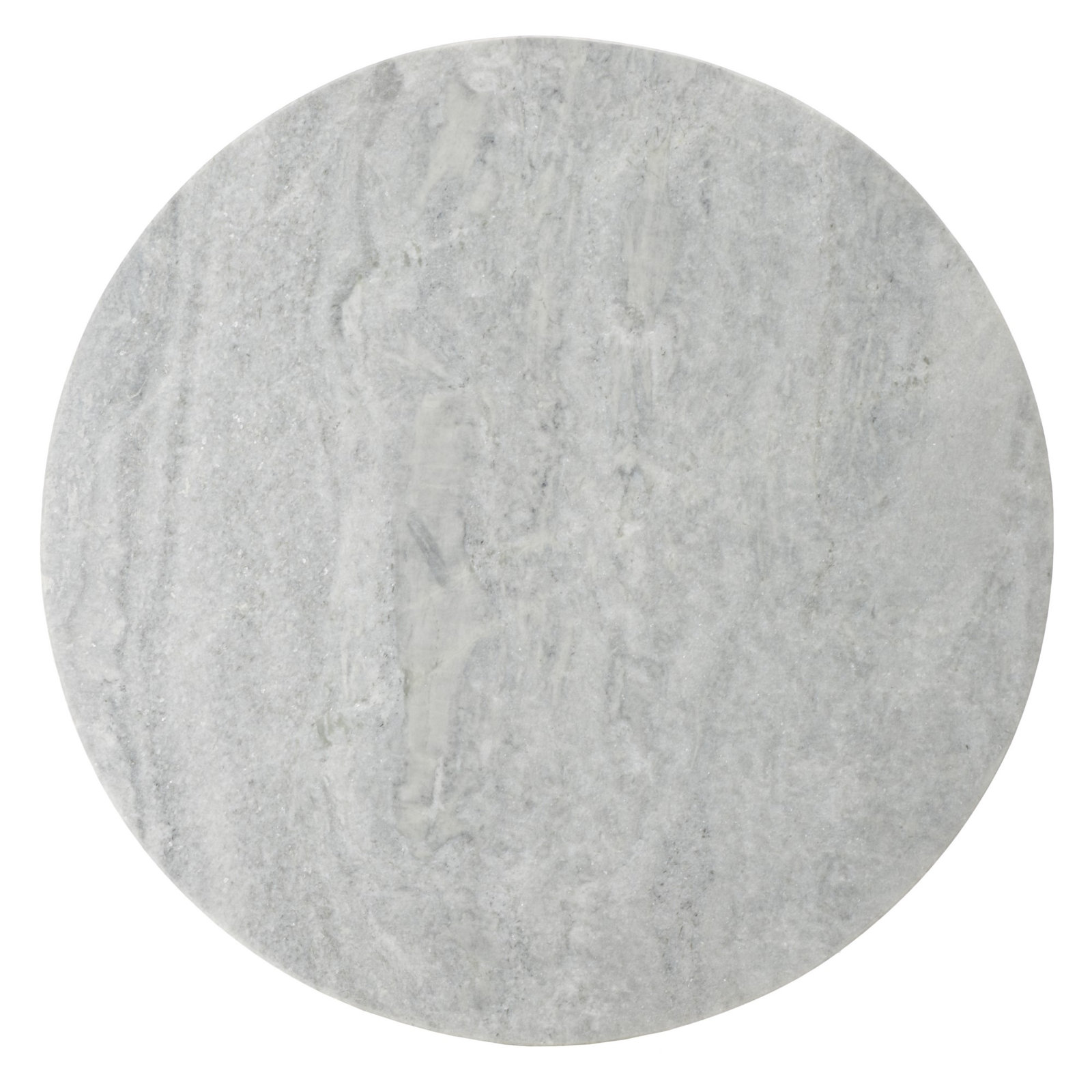 Alysson 21" Genuine Marble End Table, Light Gray