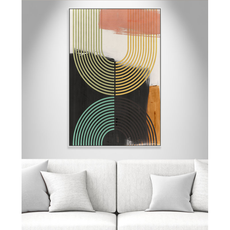 «Bolded II» par Isabelle Z, Toile avec cadre, L 41,5 po x H 61,5 po, Flotteur blanc