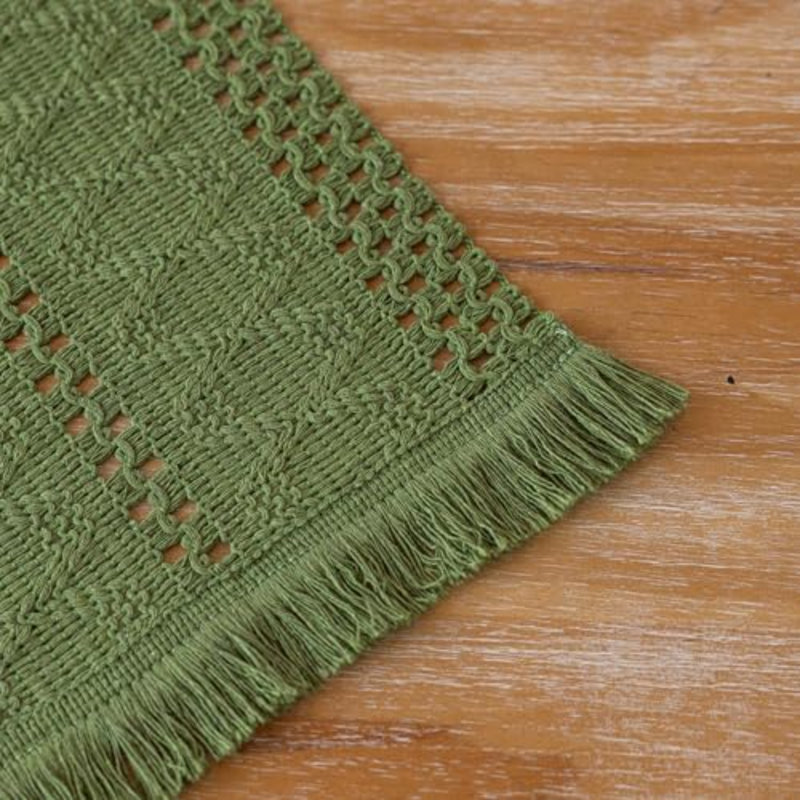 Chemin de table bohème en macramé de 12 x 72 pouces