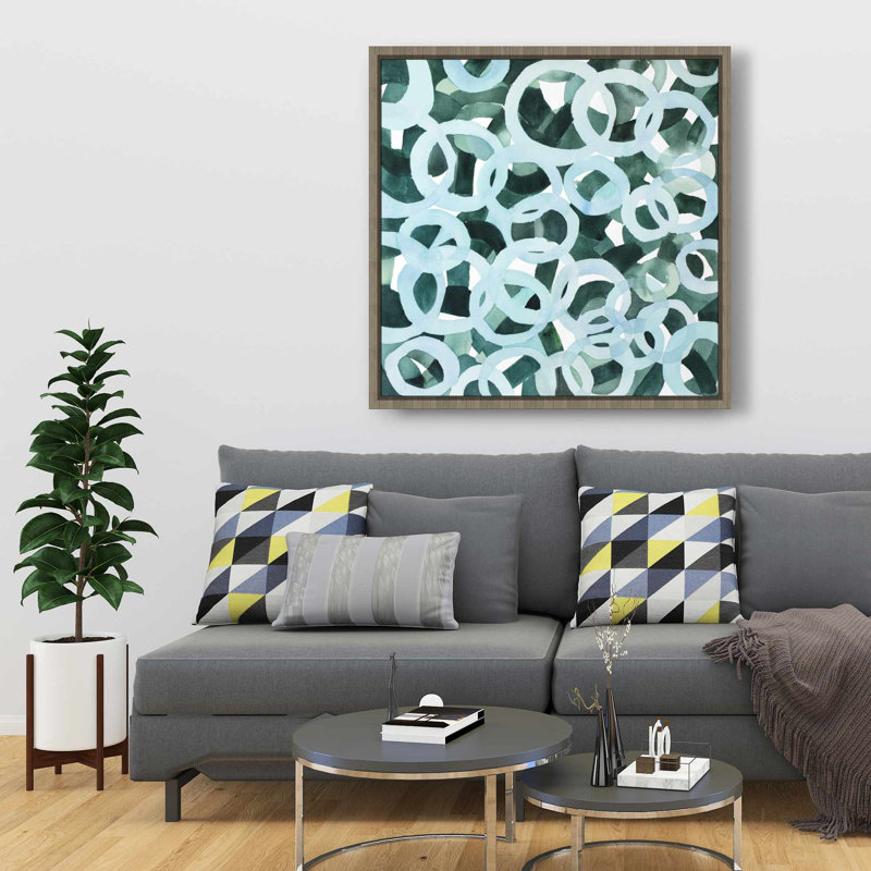 Abstract Circles - Pattern Abstract Framed Canvas