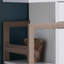 Buffet avec 4 tablettes Modernize Kitchen, blanc et taupe foncé