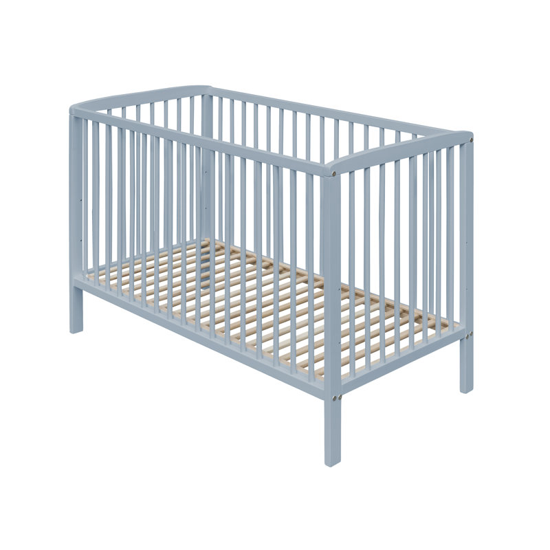 Adrian Gray 3-in-1 Convertible Crib with Beech Wood Slats