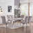 Keiann Glass Top Metal Base Dining Table-246224671