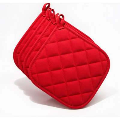 8" x 8" Cotton Pot Holders with Heat-Resistant Silverstone Lining
