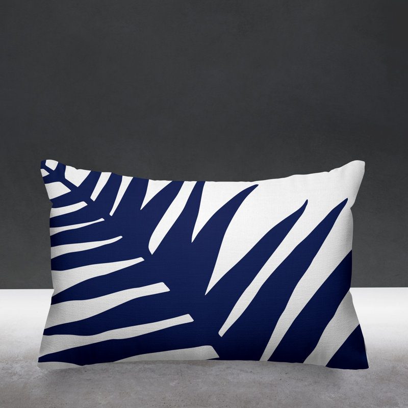 Housse et insert de coussin rectangulaire Fielding, Bleu marine