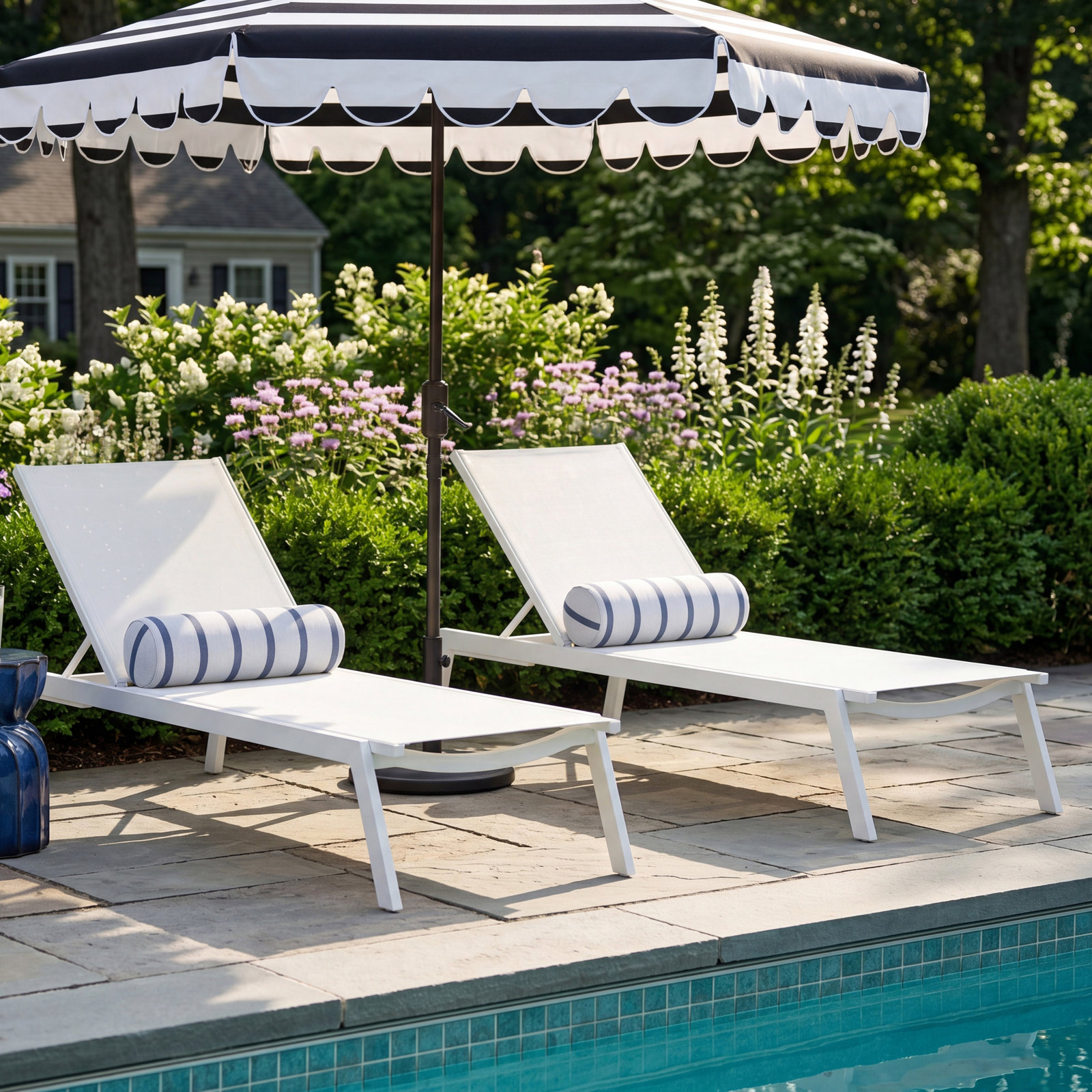 Parsons 25" Patio Chaise Lounge Set