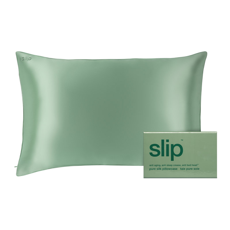 Slip Pure Silk Queen Pillowcase, Green