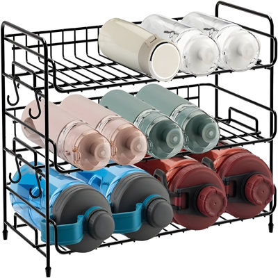 Porte-bouteilles peu encombrant pour la cuisine, la salle de bain et le bureau - parfait pour les bouteilles d'eau, les canettes, les ustensiles et les plantes