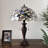 Haig Tiffany Style Table Lamp Magpie Bird Cherry Blossoms  LED Bulbs Included 16"W*16"D