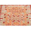 Tapis de couloir orange en laine noué à la main de conception unique 2 pi 9 po x 10 pi 2 po Noda