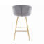Tabourets de bar, avec repose-pieds chromé et base en velours + tabouret de bar simple Golden Leg-1861141138-1861141139