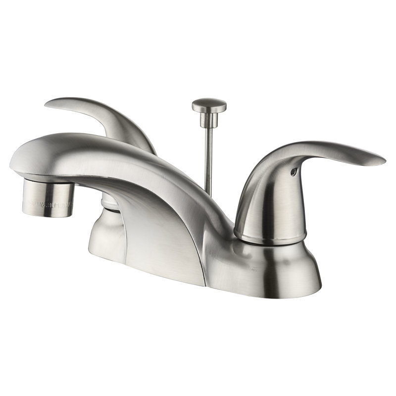 Nita Vantage Double Handle Centerset Lavatory Bathroom Sink Faucet with Drain Assembly - Brushed Nickel, Brushed Nickel