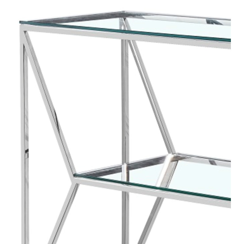 Mullinax 120.00cm Glass Top Console Table