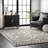 Spurling Moroccan Shag Power Loom Performance Cream/Charcoal Gray Rug-1212302411