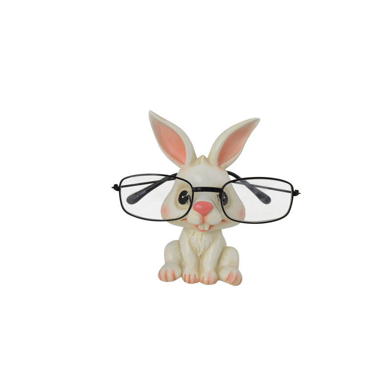 4.5" White Rabbit Eyeglass Stand