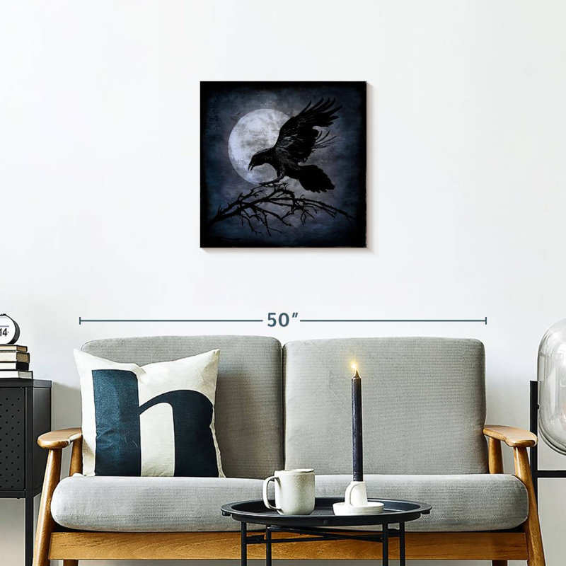 Kelan Moonlight Crow, 20" H x 20" W