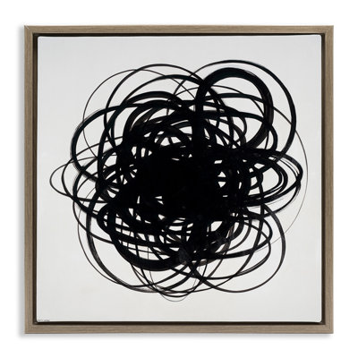 «Black Chaotic Scribble», art mural sur toile par KC Haxton