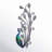 Faaliliu Blue & Green Glass Peacock Metal Wall Sculpture