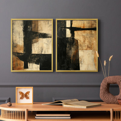 ABSTRACT Series CCCCXXIV - Impression encadrée de qualité supérieure - prête à être accrochée - aucun clou requis - aucun clou requis