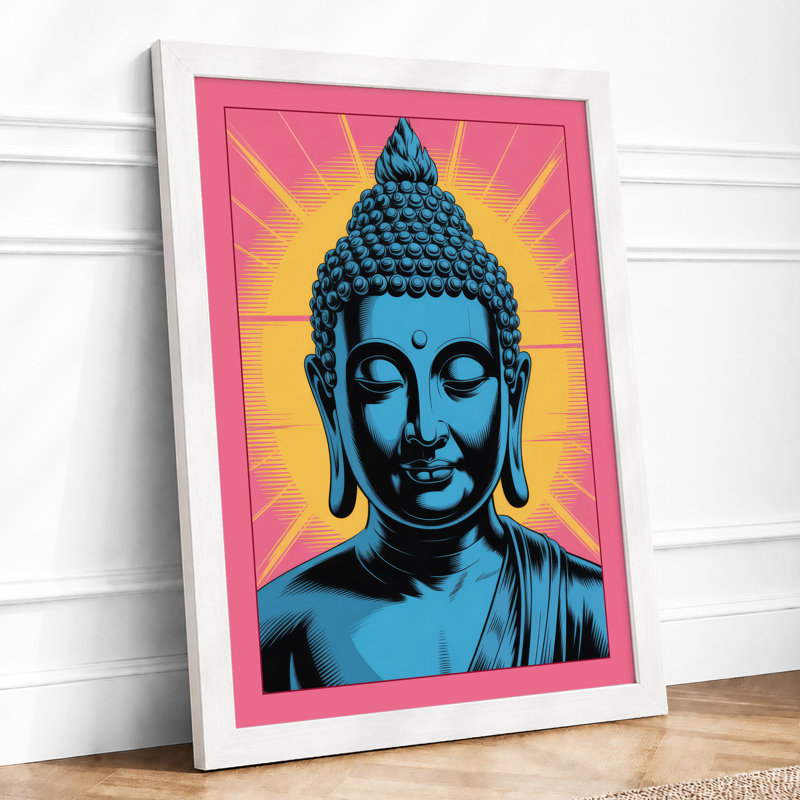 Buddha in Radiance Modern - Framed Print, A2 - 59.4 x 42.0 cm, White