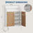 4-Tier Wooden Shoe Storage Cabinet With Doors, 3 Adjustable Shelves, Freestanding Design