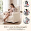 Fauteuil à bascule pivotant à dossier haut 360 avec 2 coussins Beige Nursery Chairs-101193403