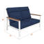 Causeuse d'extérieur en métal avec coussin Sunbrella Townsend-116257303-116257304