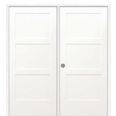 Birkdale 80'' Solid + Manufactured Wood Paneled with Installation Hardware Kit without Installation Hardware Kit French Doors