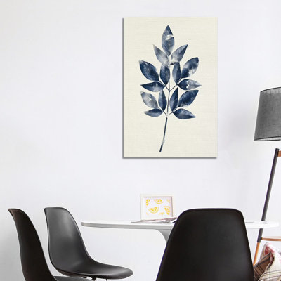 Indigo Leaves I by Kimberly Allen - Print on Canvas
