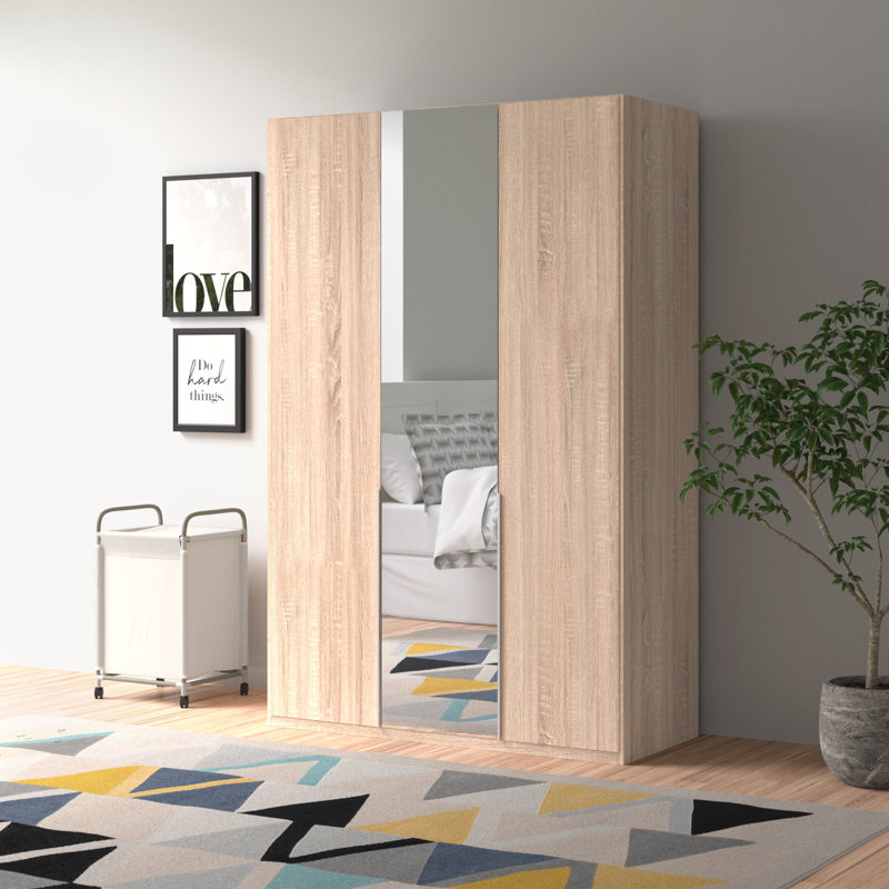 Cliveden 3 Door Manufactured Wood Wardrobe, Oak