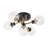 5 - Light Linear Black And Gold Sputnik Glass Globe Semi Flush Mount-33007717
