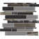 Metallica Interlocking Glass Mosaic Tile in Grey