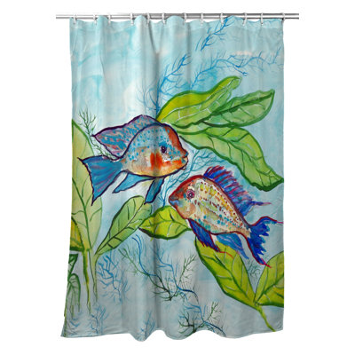 Rideau de douche simple pair of fish Carlos